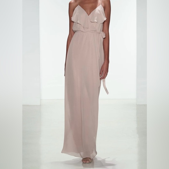 Nouvelle Amsale Bridesmaid Dress Drew | S | Latte | Worn Once Great Condition - Picture 1 of 11